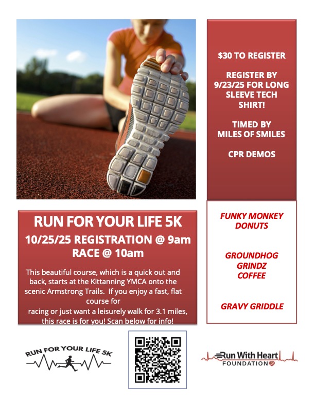 Run for your life 5K FLYER 2025